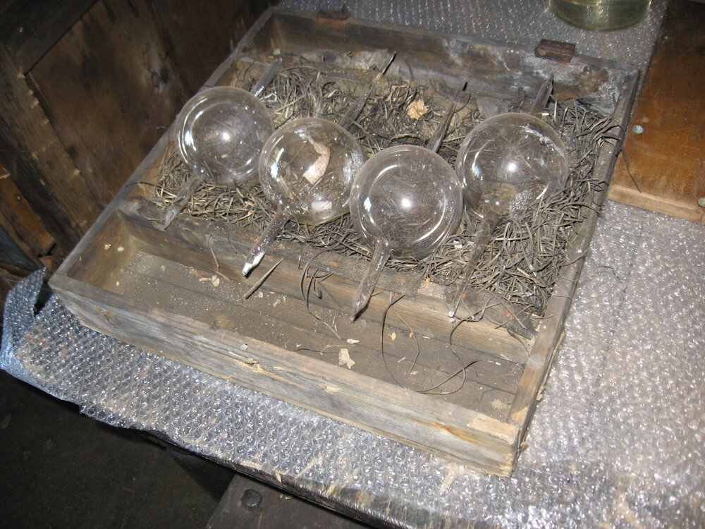 2010-11 Glass scientific artefacts inside Scott's 'Terra Nova' hut, Cape Evans