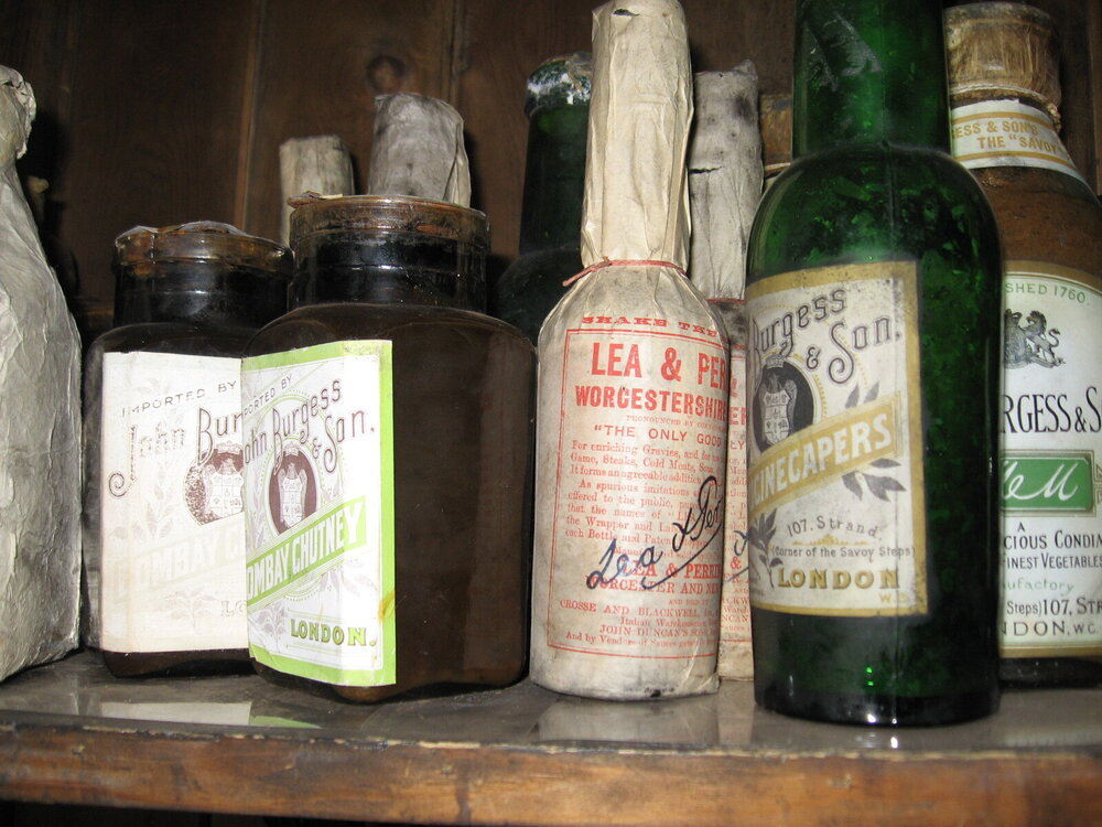 2010-11 Provisions on shelves in the galley, Scott's 'Terra Nova' hut