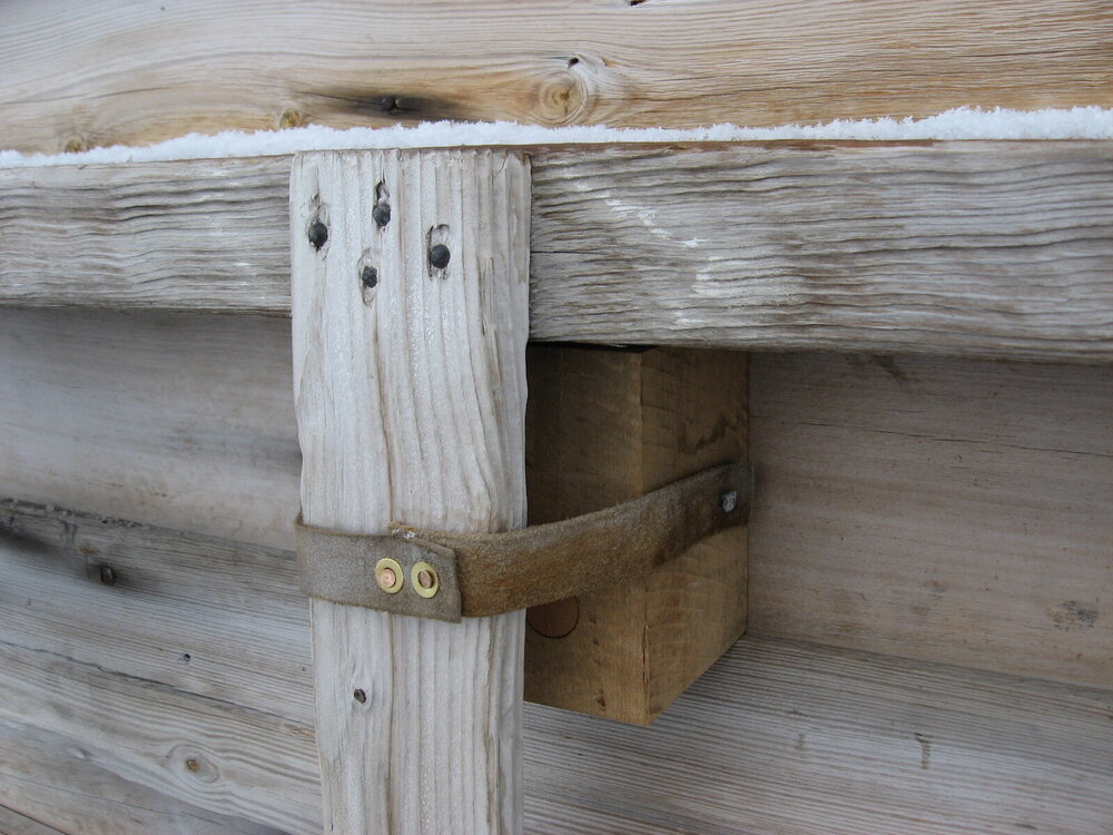 2010-11 Detail of exterior cladding fixture, Scott's 'Terra Nova' hut, Cape Evans