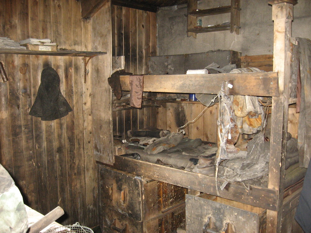 2010-11 Nelson and Day's bunks inside Scott's 'Terra Nova' hut, Cape Evans