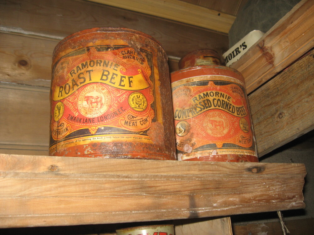 2010-11 Cans of Ramornie tinned beef, Cape Royds