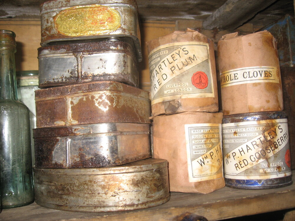 2010-11 WM P Hartley's jam inside Shackleton's 'Nimrod' hut