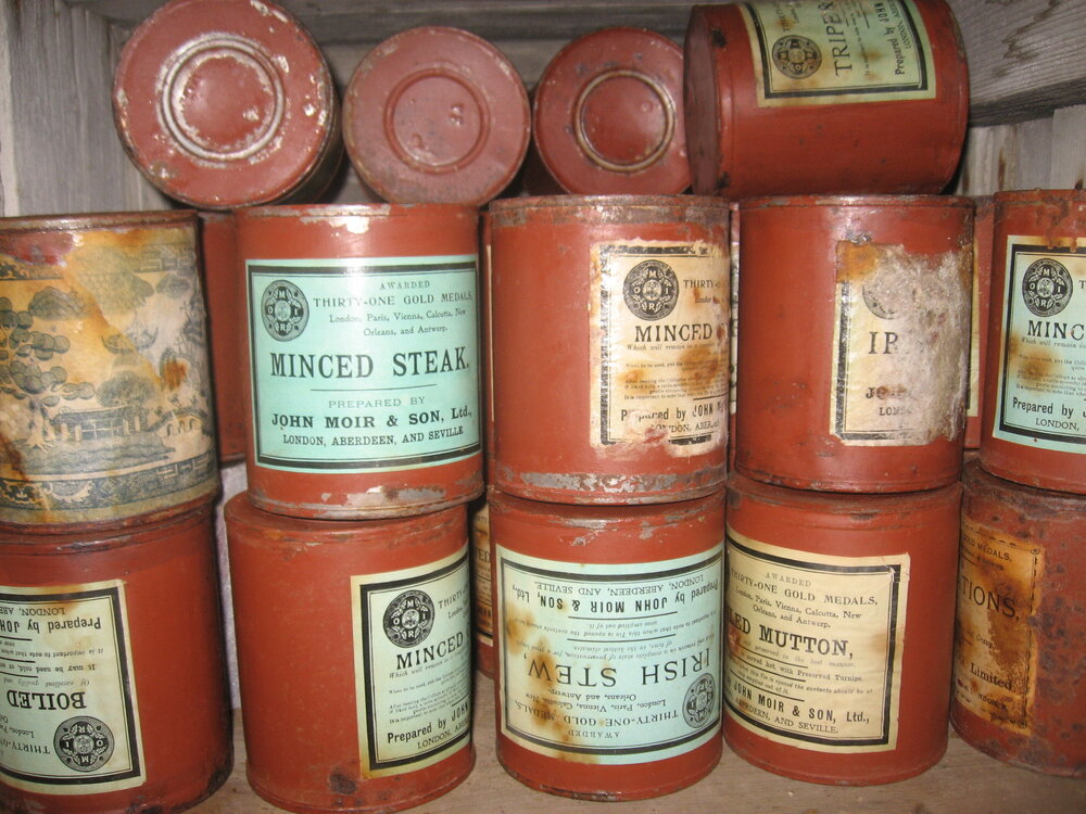 2010-11 Tins of Moir's provisions inside Shackleton's 'Nimrod' hut