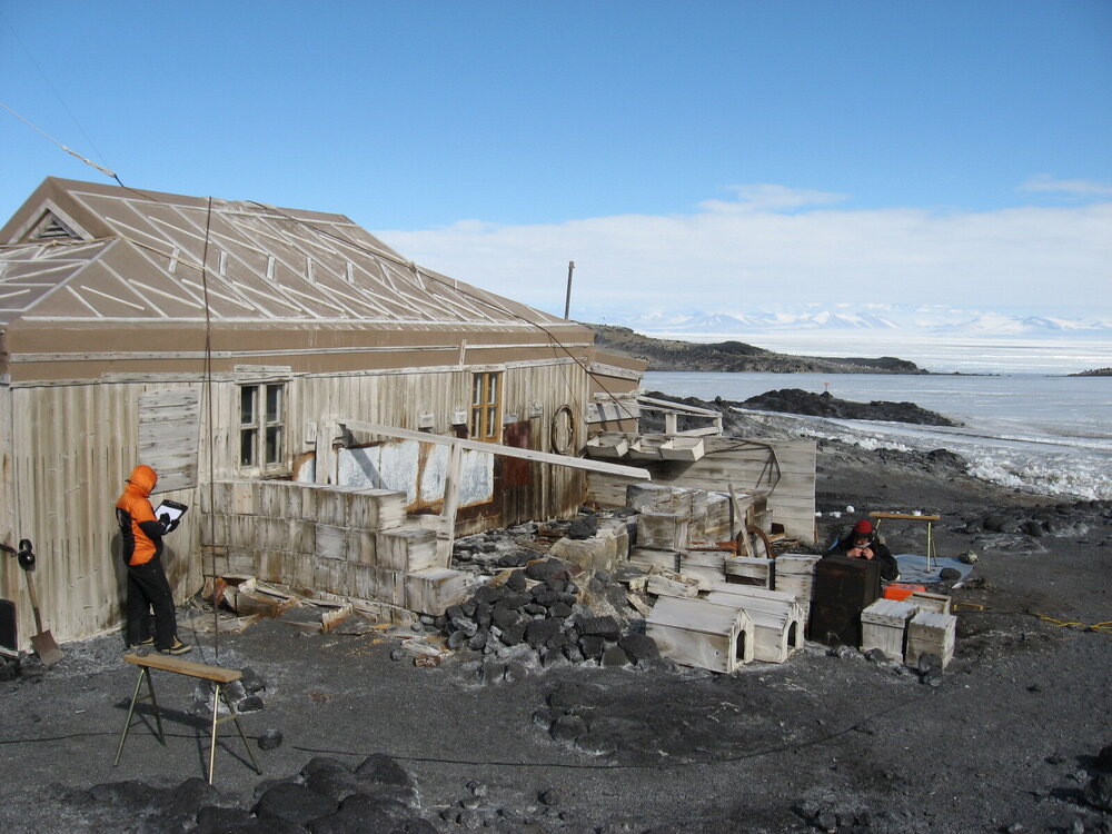 2010-11 Stables and garage area before excavation, Cape Royds