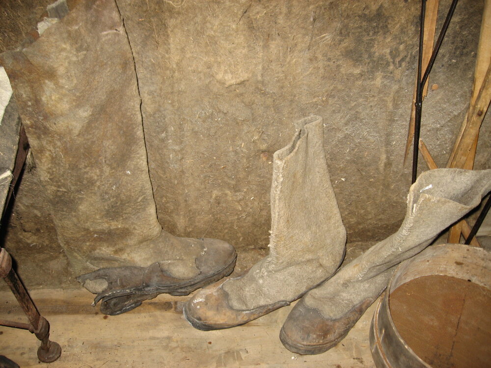 2010-11 Boots inside Shackleton's 'Nimrod' hut, Cape Royds