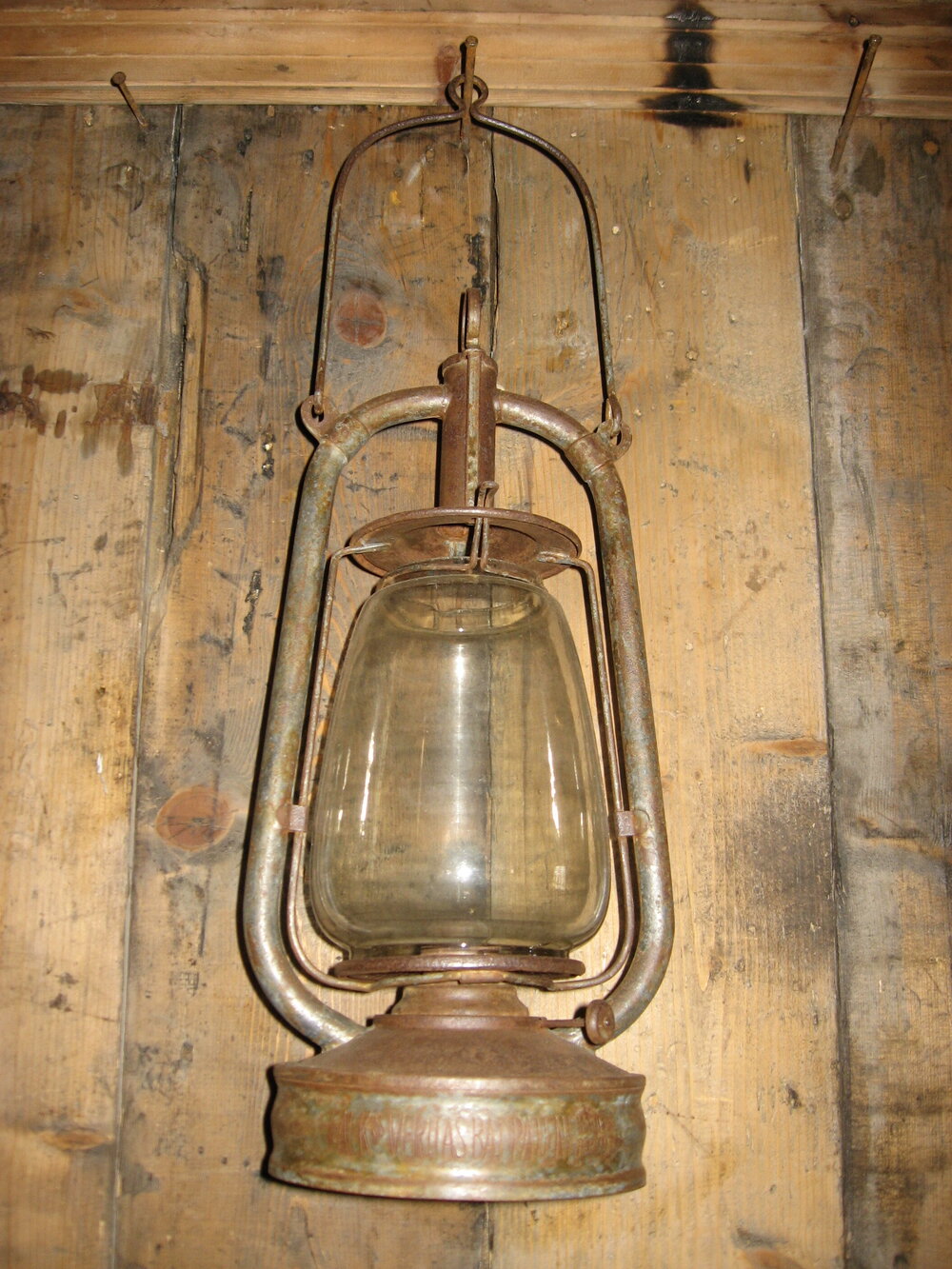 2010-11 Lantern hanging inside Shackleton's 'Nimrod' hut, Cape Royds