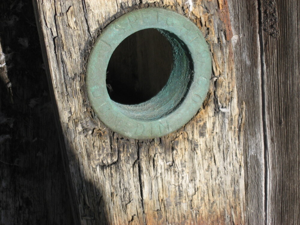 2010-11 Detail of Speights barrel bung hole, Cape Royds