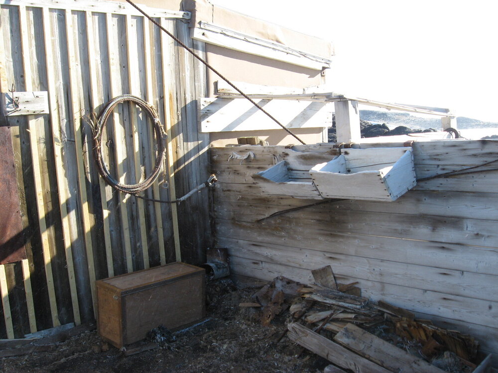 2010-11 Stable wall and pony feed boxes, Cape Royds