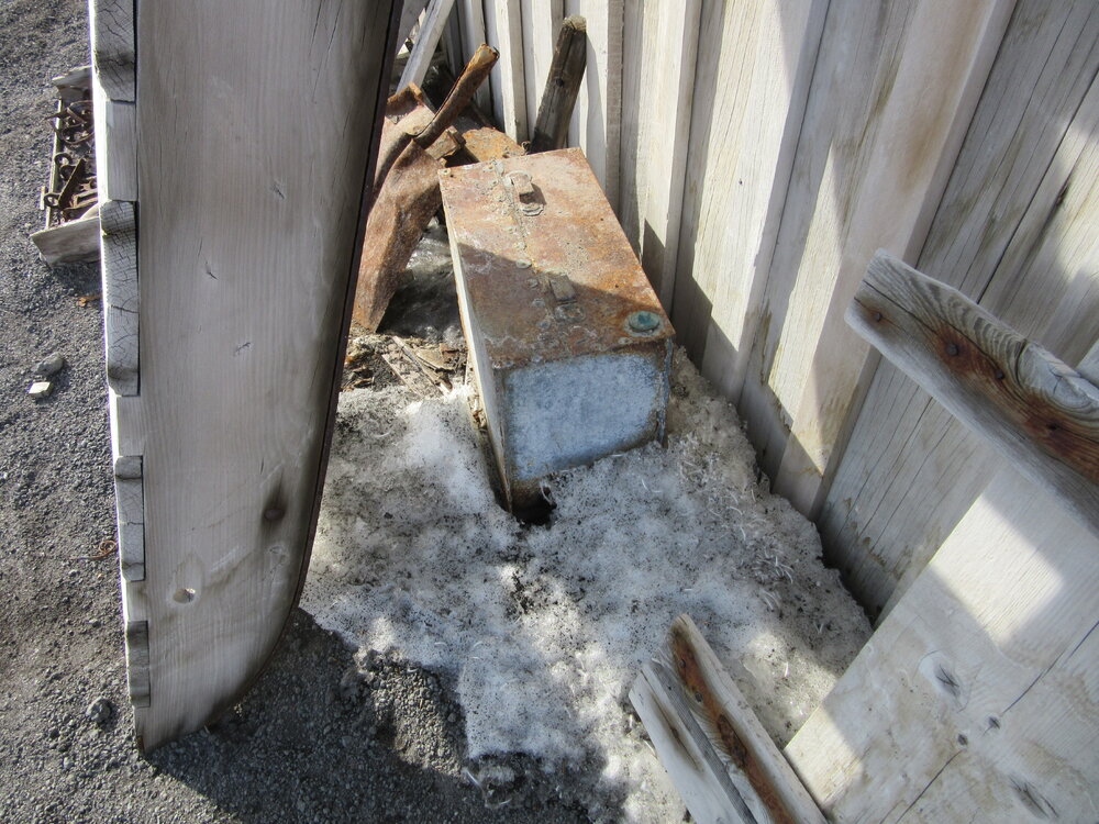 2015-16 Artefacts outside Scott's 'Terra Nova' hut 