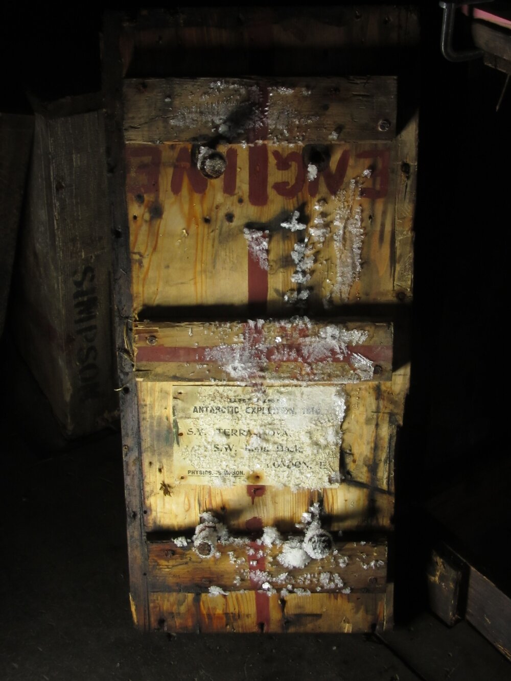 2015-16 Generator box lid, Scott's 'Terra Nova' hut 