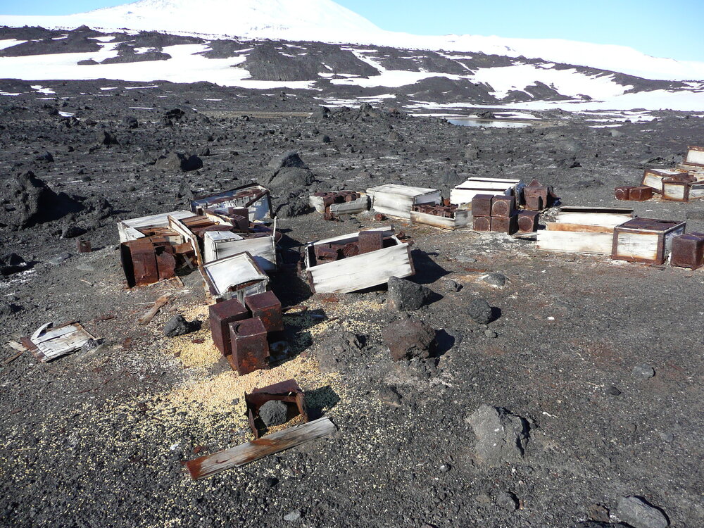 2010-11 Southern food cache, Cape Evans (001)