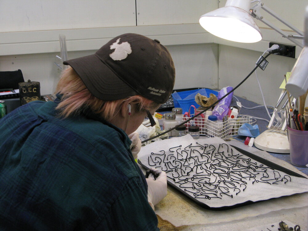 AHT Conservator Melinda Bell at work