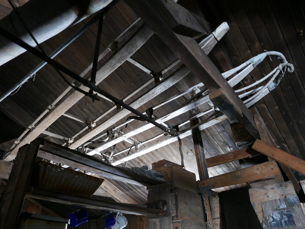 2018-19 Sledges in the rafters inside Scott's 'Terra Nova' hut, Cape Evans