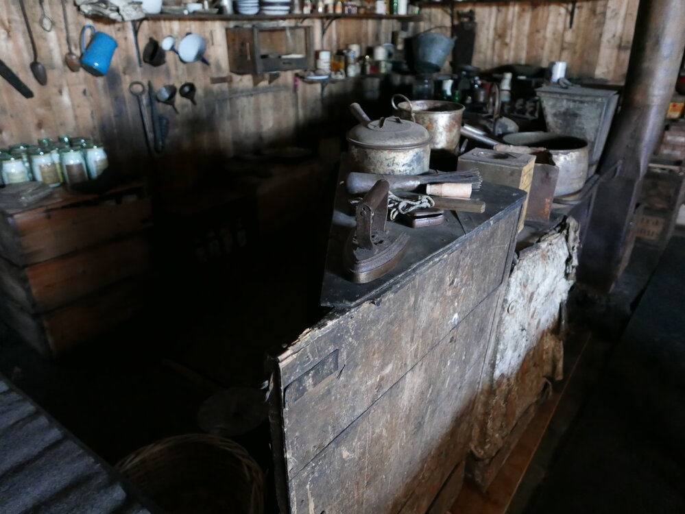 2018-19 Galley stove inside Scott's 'Terra Nova' hut, Cape Evans