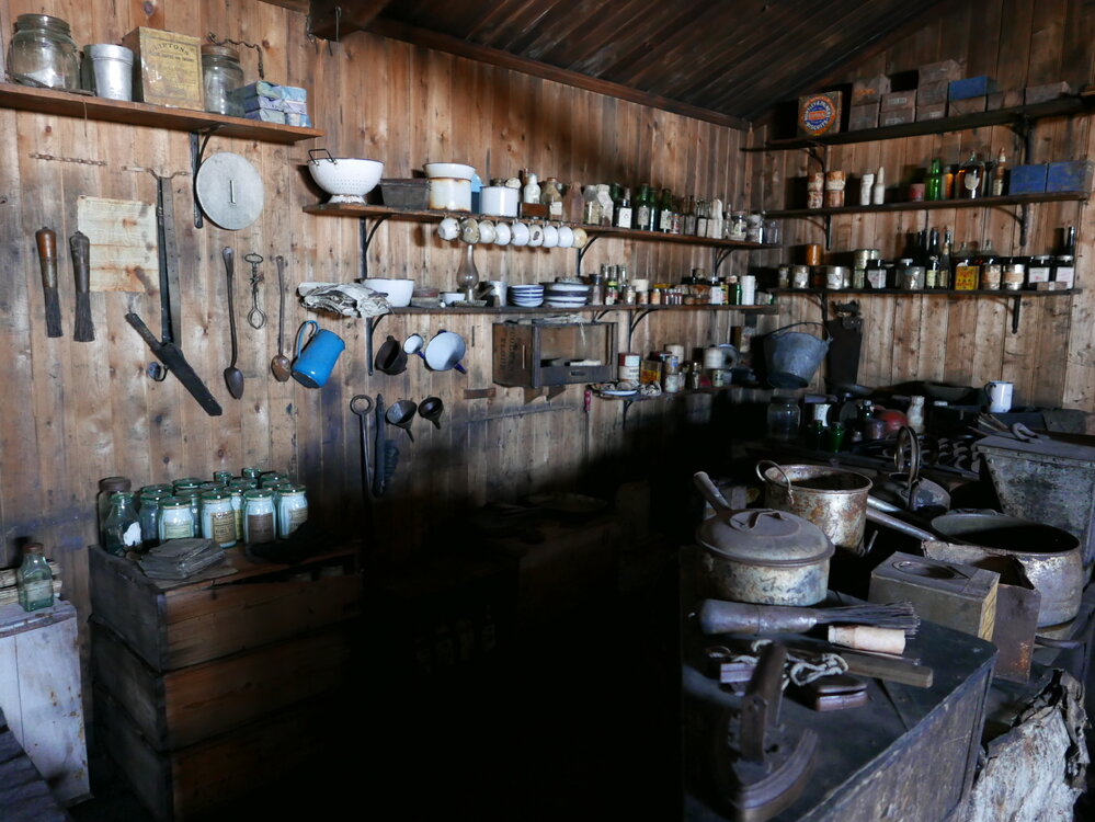 2018-19 Galley inside Scott's 'Terra Nova' hut, Cape Evans