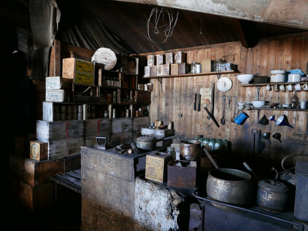 2018-19 Galley inside Scott's 'Terra Nova' hut, Cape Evans