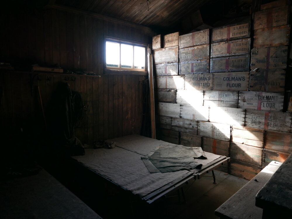 2018-19 Mess Deck bulkhead inside Scott's 'Terra Nova' hut, Cape Evans