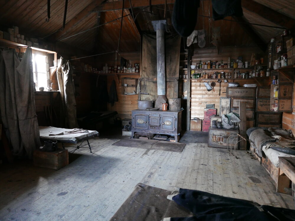 2018-19 Main space inside Shackleton's 'Nimrod' hut, Cape Royds