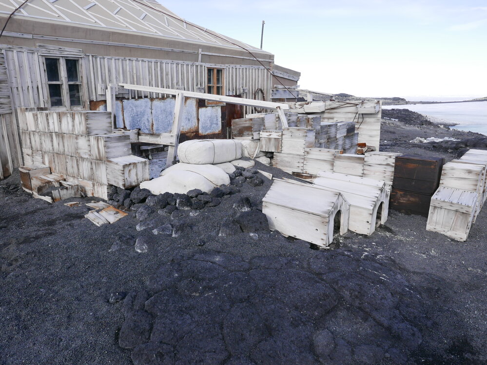 2018-19 North wall of Shackleton's 'Nimrod' hut, Cape Royds