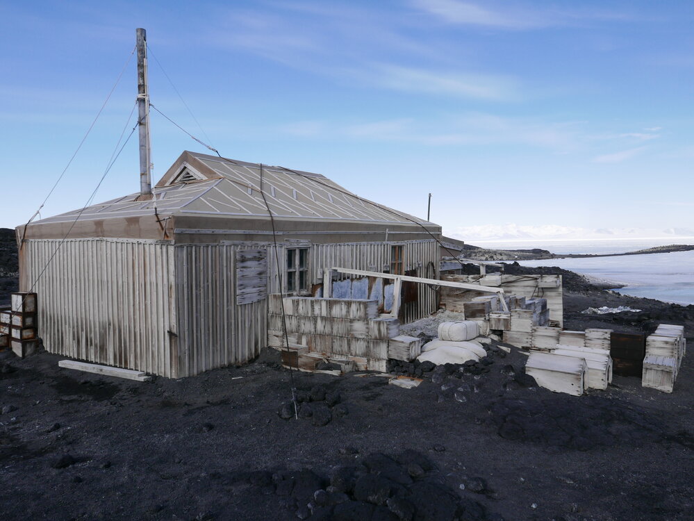 2018-19 North-East corner of Shackleton's 'Nimrod' hut, Cape Royds