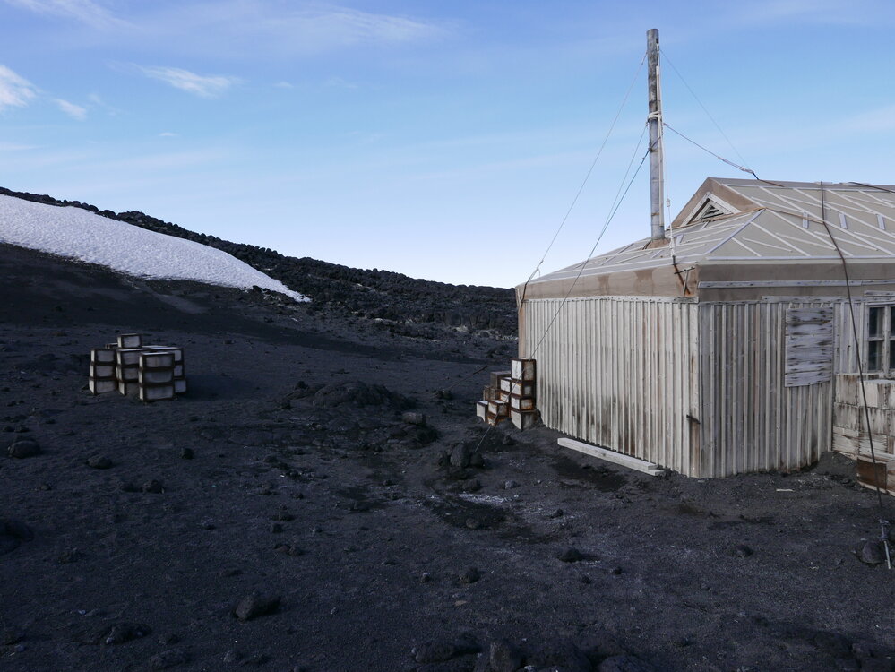 2018-19 North-East corner of Shackleton's 'Nimrod' hut, Cape Royds