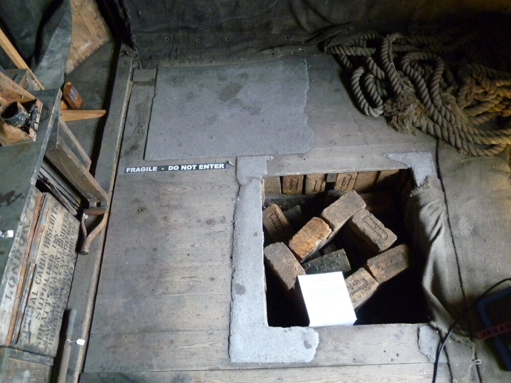 Brick plinth containing Asbestos, Scott's 'Discovery' hut