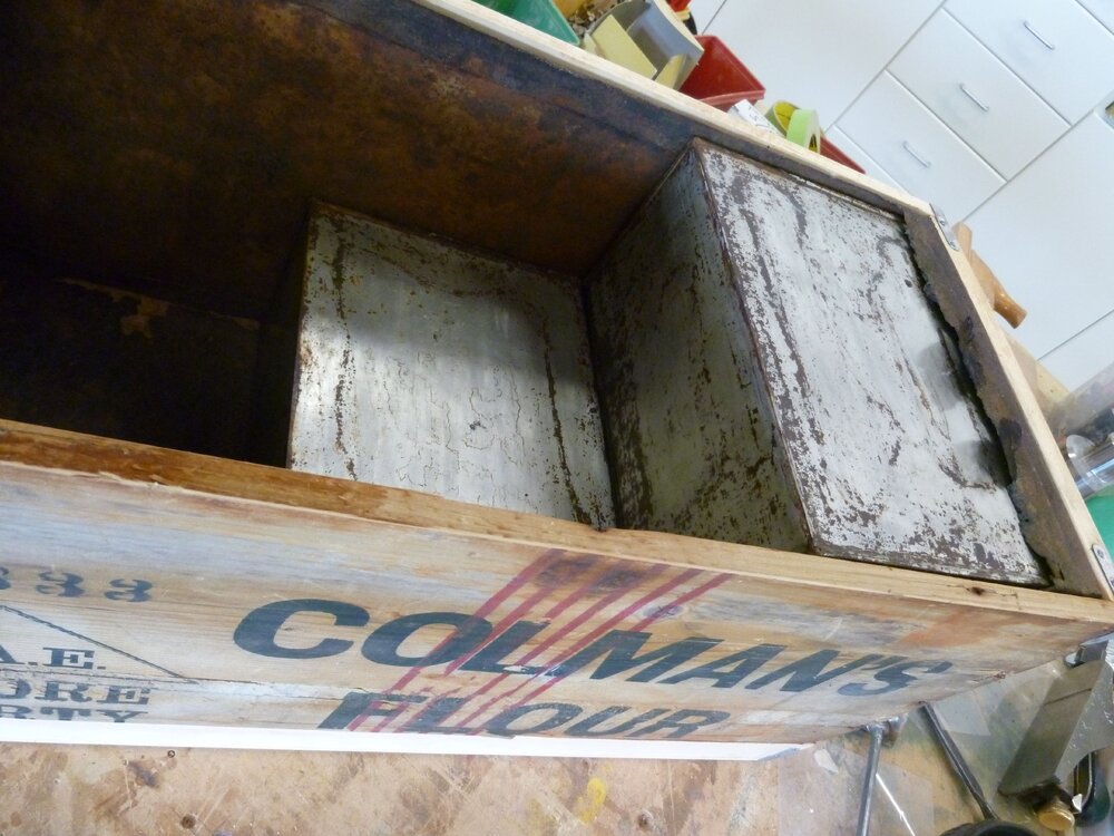 Re-housing tins in Colman's box