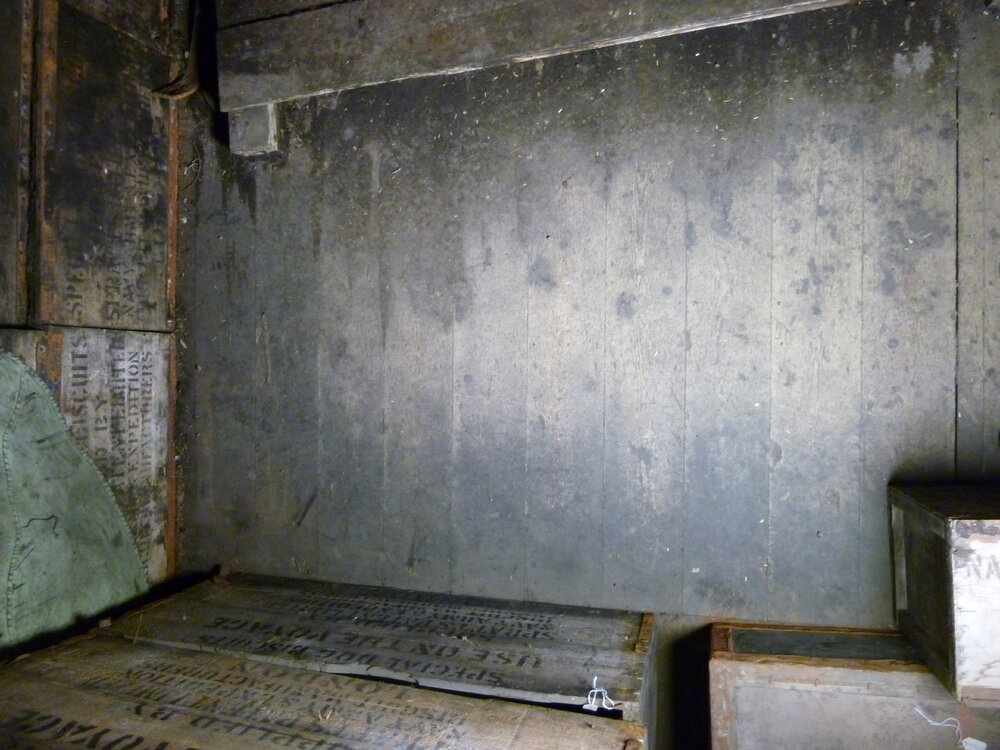 Floor and boxes in Scott's 'Discovery' hut