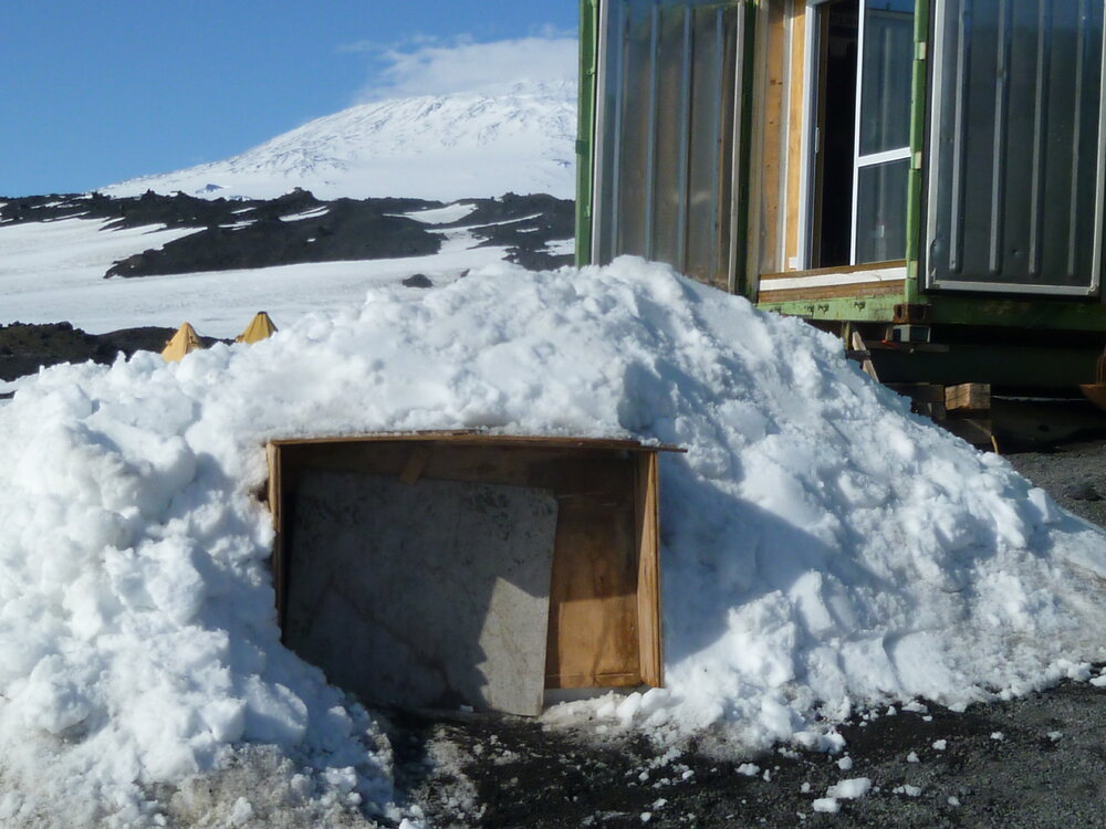Building cooler/freezer for camp food stores (001)