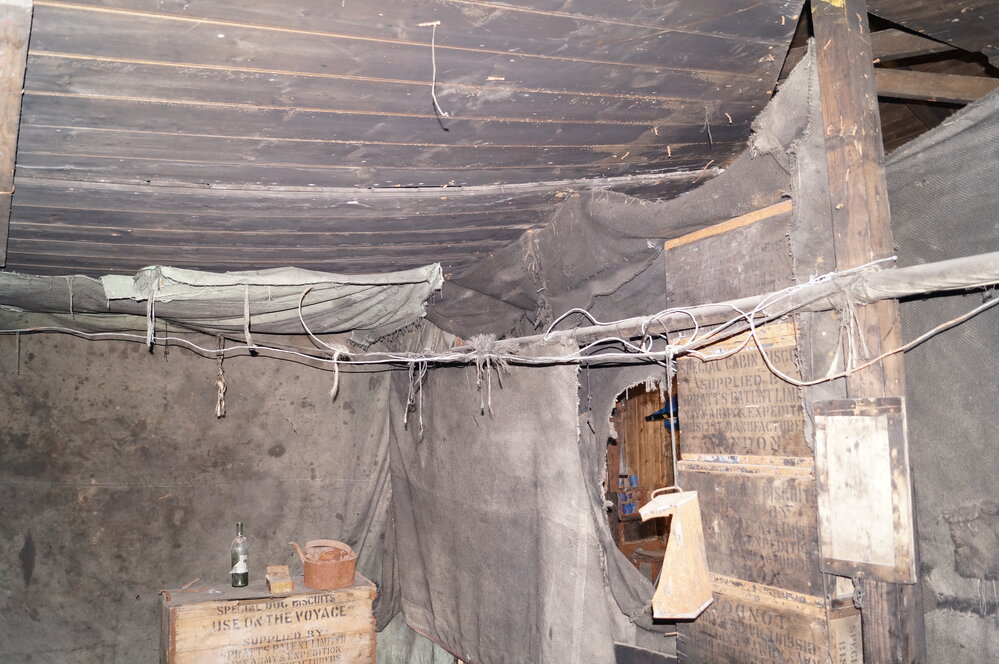 Artefacts in stove area, Scott's 'Discovery' hut