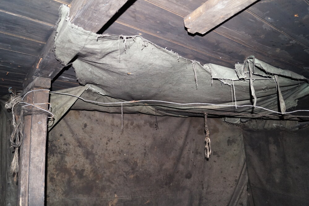 Canvas ceiling and wall lining, Scott's 'Discovery' hut