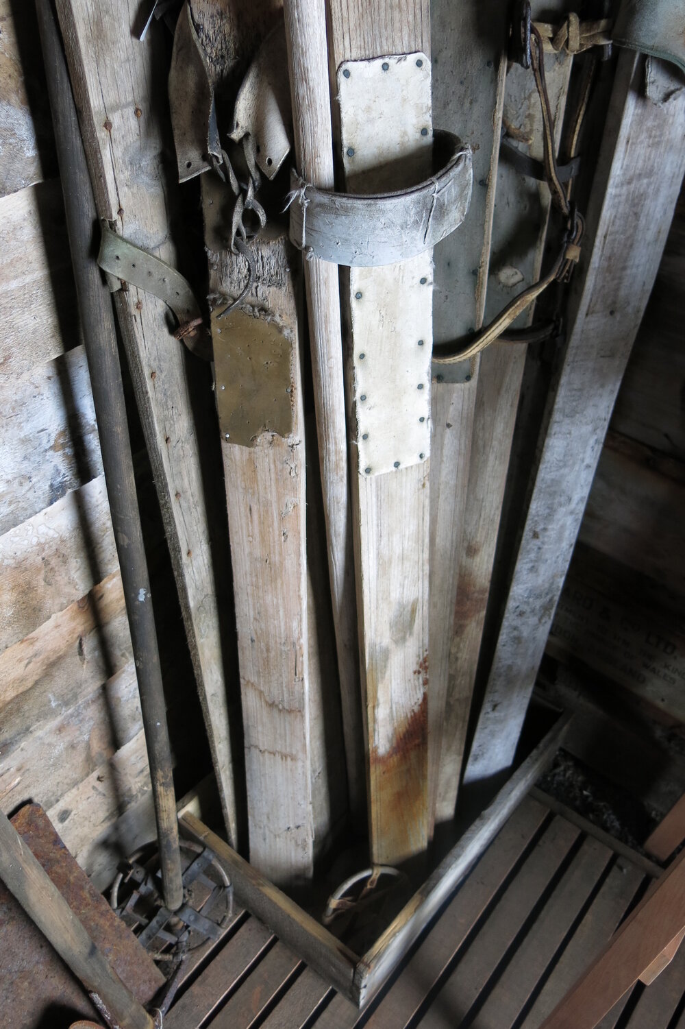 2013-14 Skis in the Entranceway of Scott's 'Terra Nova' hut, Cape Evans (008)