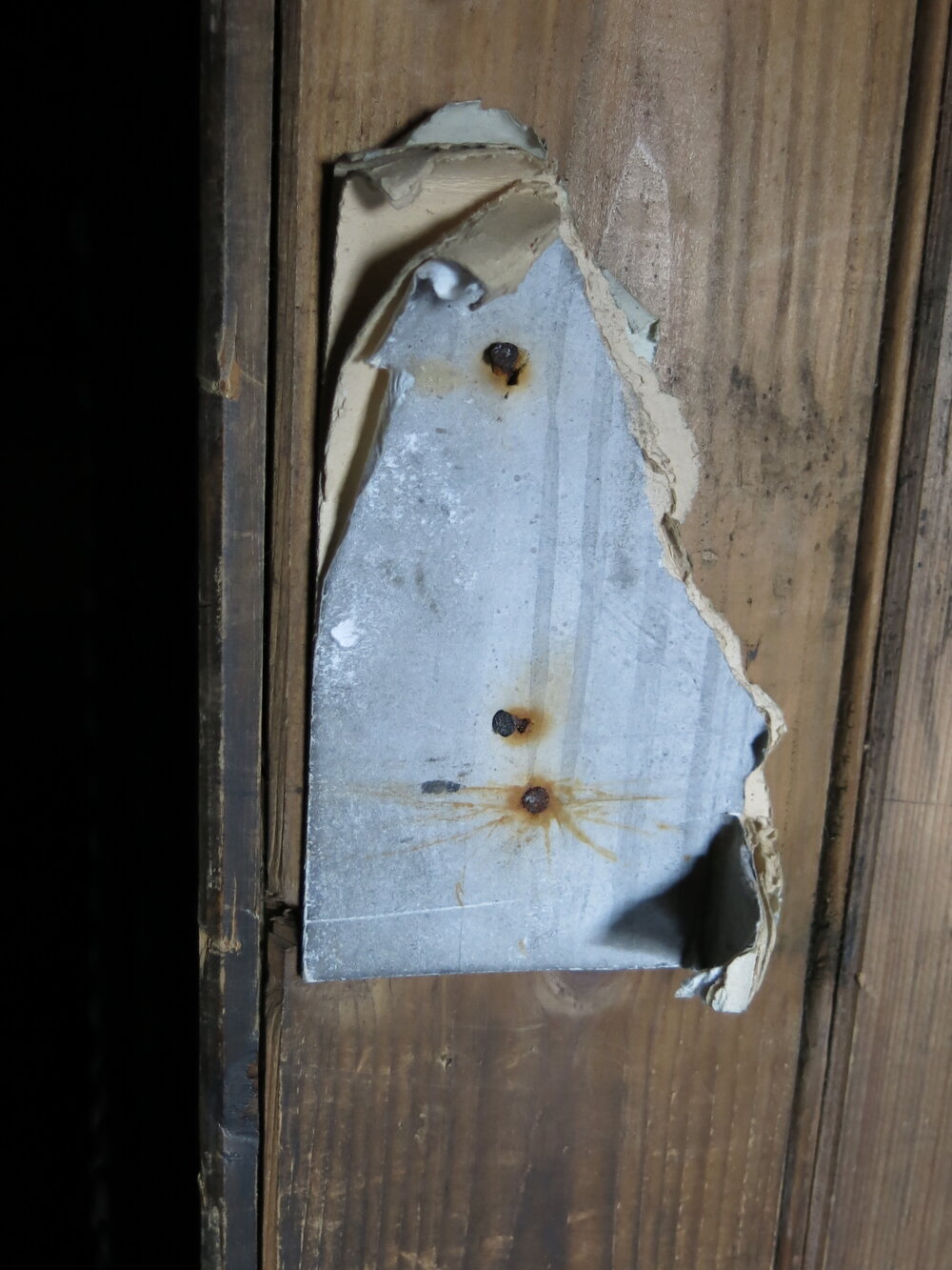 2013-14 Paper artefact before conservation inside Scott's 'Terra Nova' hut, Cape Evans