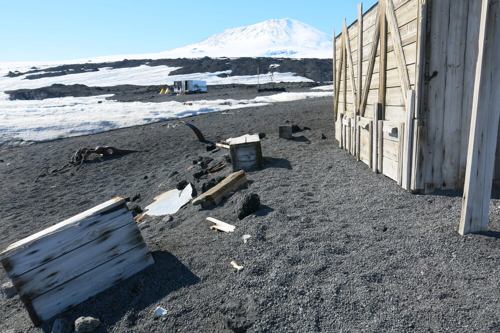 2013-14 Artefacts outside Scott's 'Terra Nova' hut, Cape Evans (009)