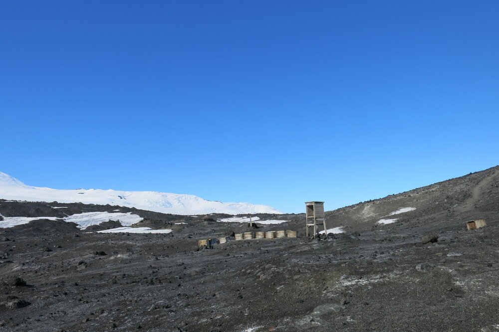 2013-14 Meteorological screen and timber fuel boxes at Cape Evans
