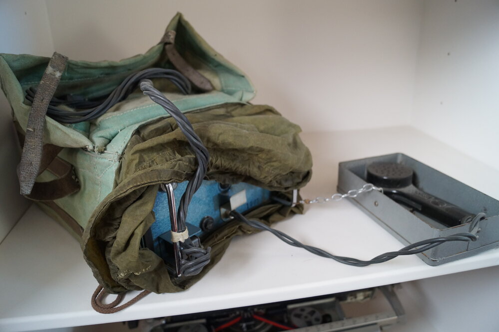 2013-14 Collier and Beale radio inside Hillary's TAE/IGY hut, Pram Point