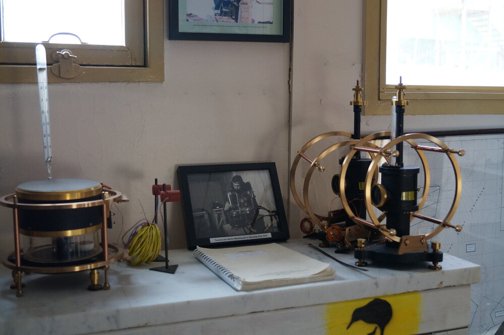 2013-14 Magnetic instruments inside Hillary's TAE/IGY hut, Pram Point