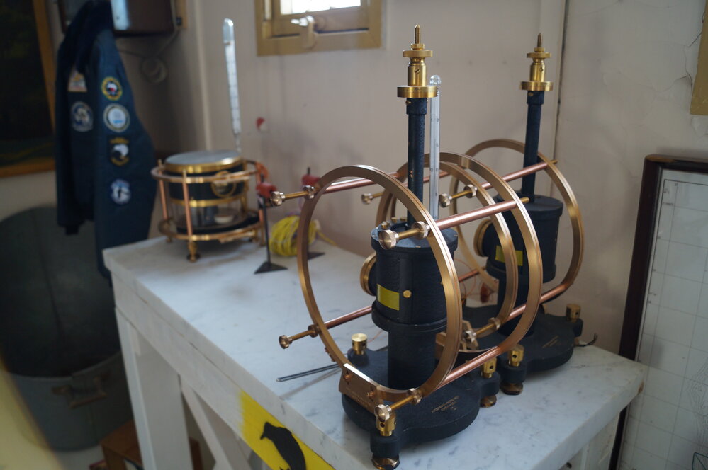 2013-14 Magnetic instruments inside Hillary's TAE/IGY hut, Pram Point