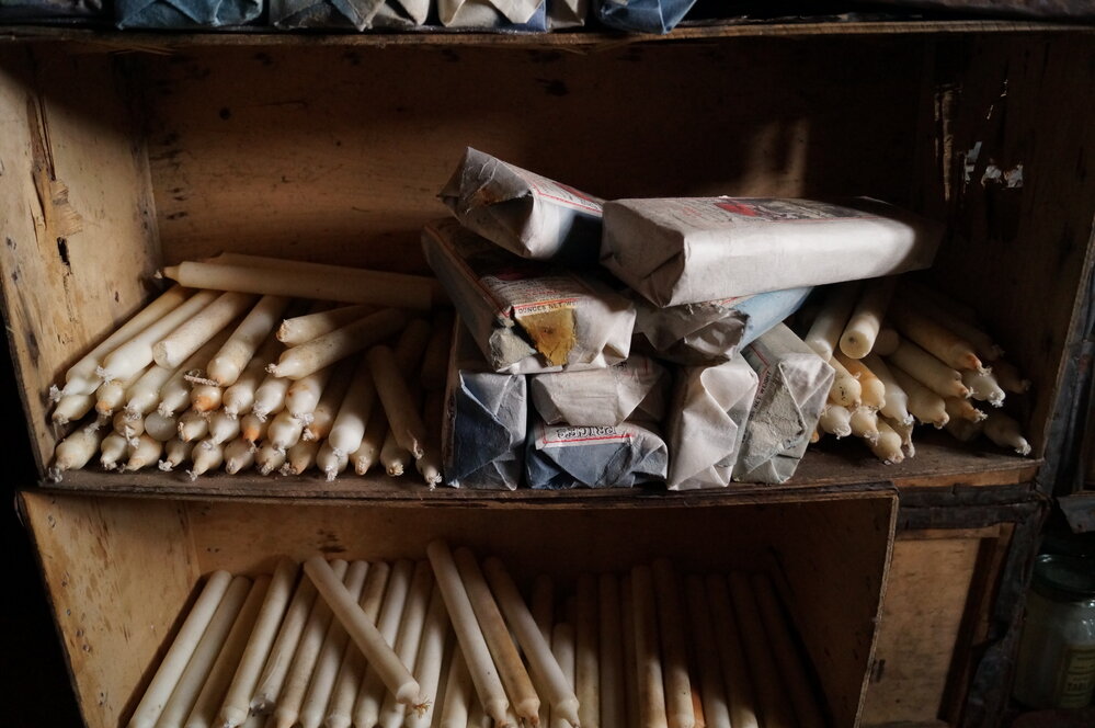 2012-13 Shackleton's 'Nimrod' hut artefact monitoring - candles (003)