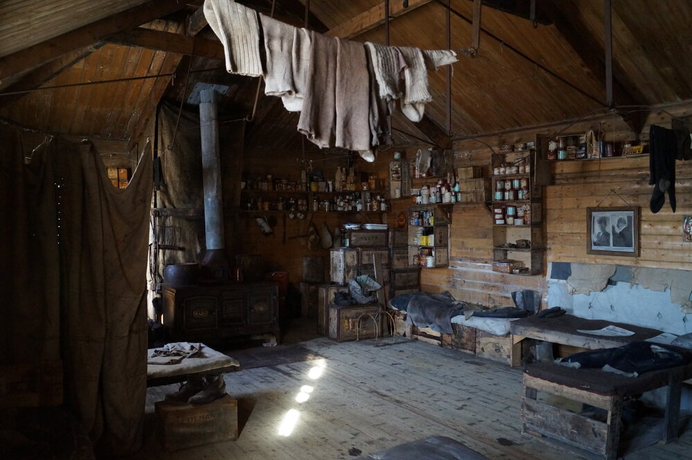 Looking southeast, Shackleton's 'Nimrod' hut
