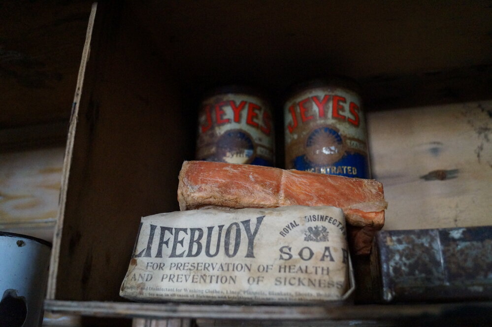 Cleaning products, Shackleton's 'Nimrod' hut