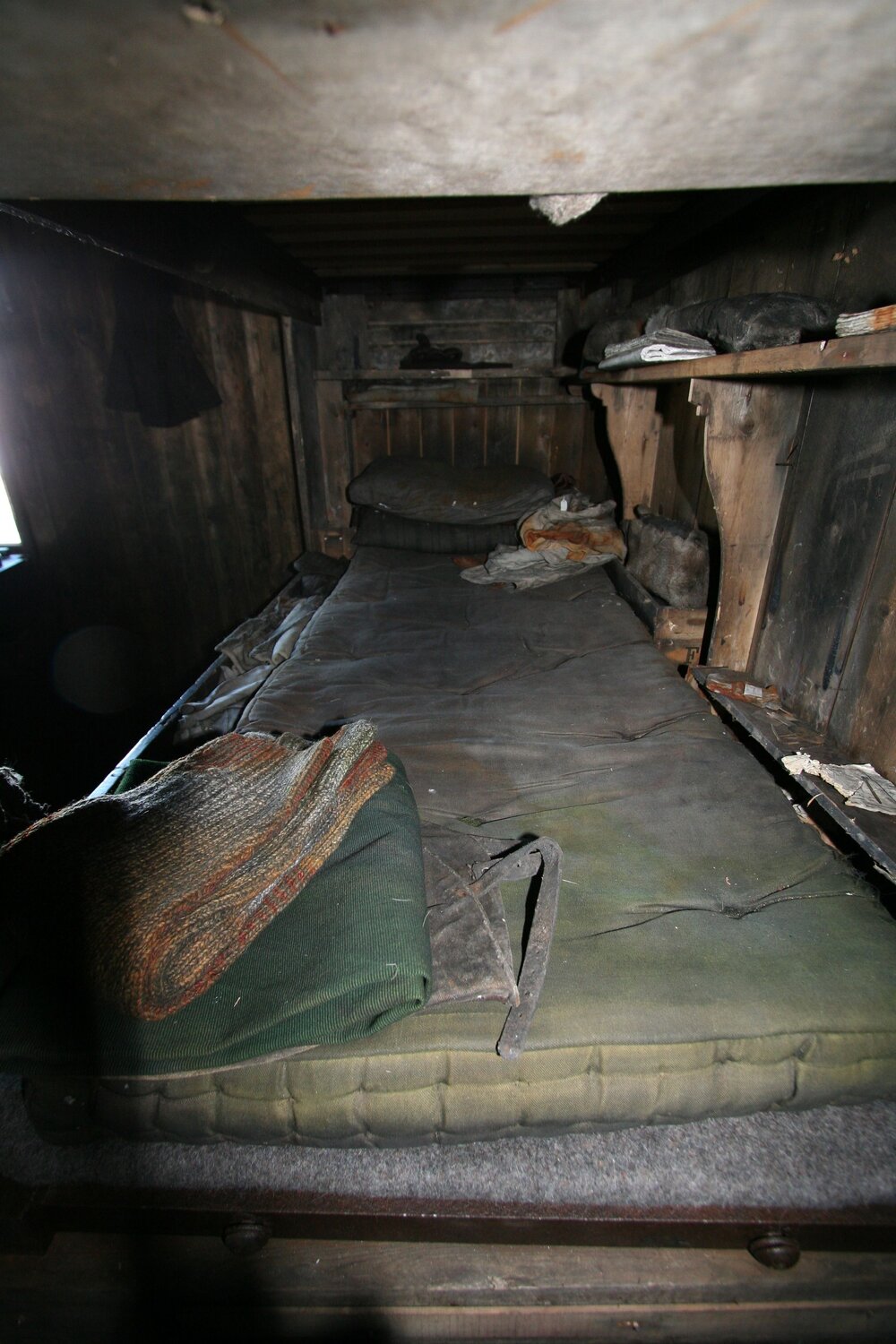Mattress on Day's bunk, Scott's 'Terra Nova' hut 