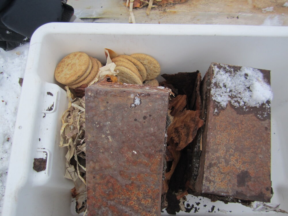 Tins and contents, Southern Food cache
