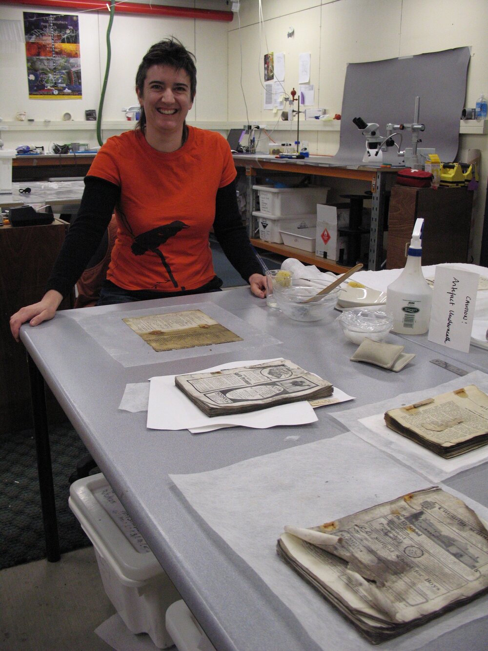 AHT Conservator Lizzie Meek, paper conservation