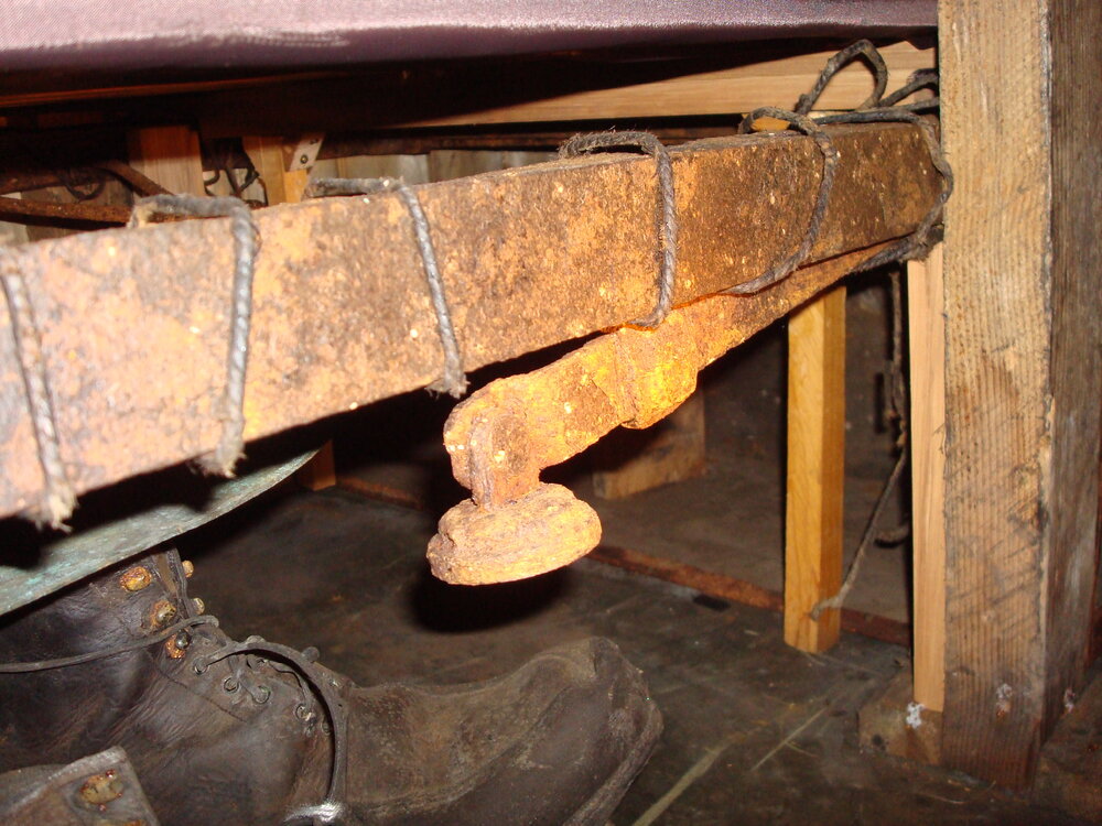 Bed frame belonging to Edward Atkinson, Scott's 'Terra Nova' Hut (001)