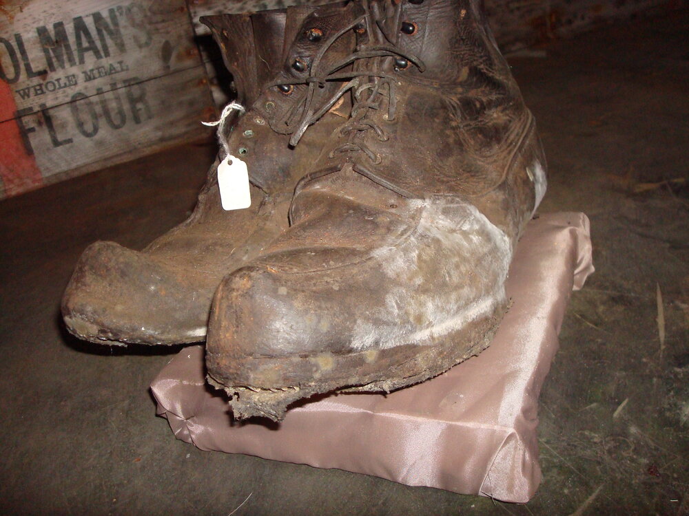Leather boots in Scott's 'Terra Nova' Hut