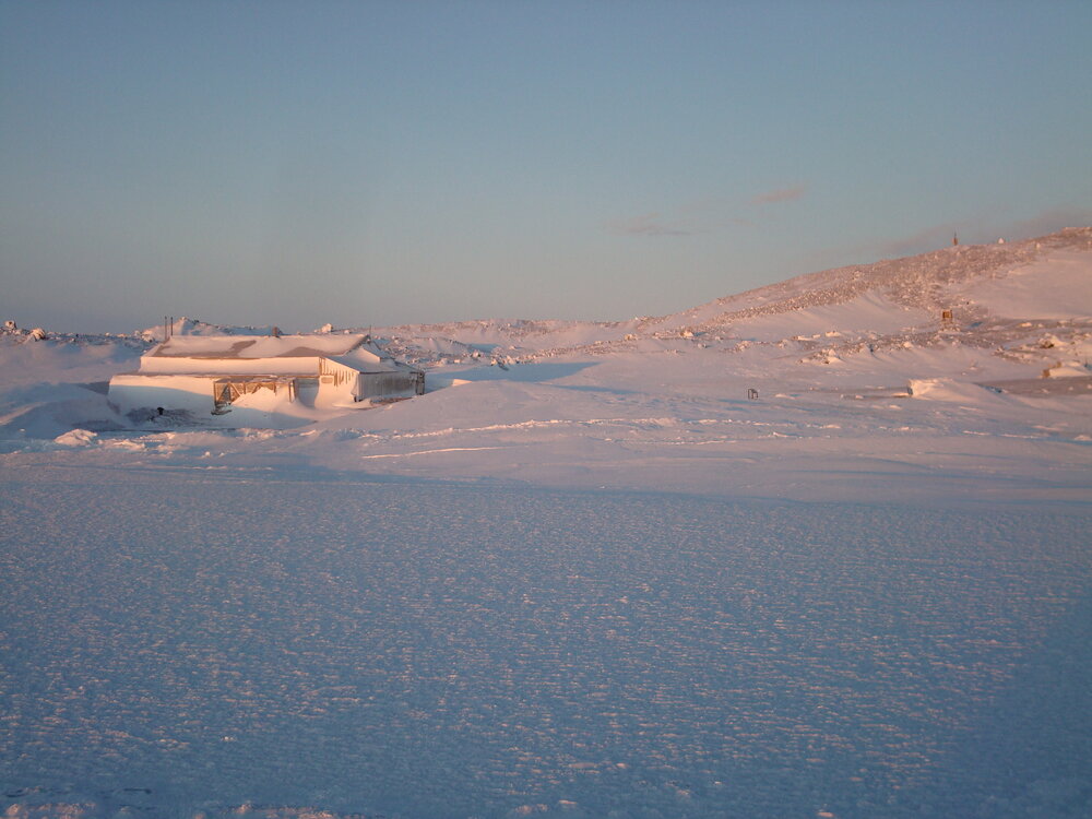 Snow Build-up on northwest elevation, Scott's 'Terra Nova' Hut