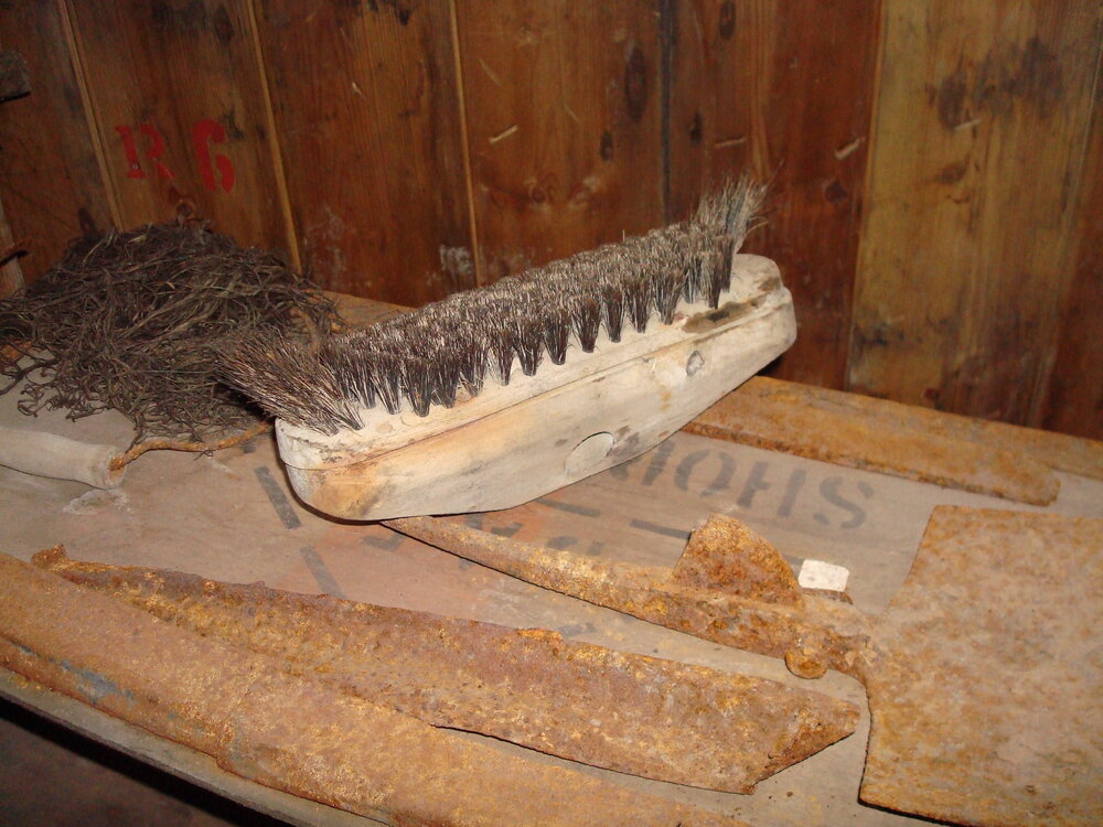 Brush and metal implements in Scott's 'Discovery' Hut