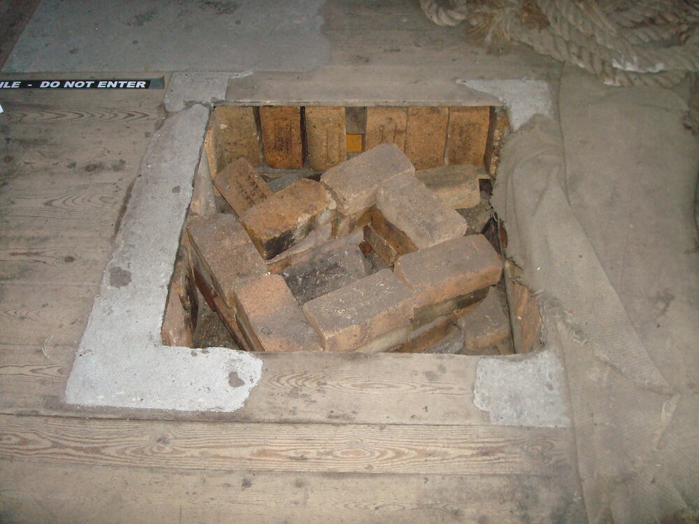 Base of Bernacchi's apparatus stand in Physical Laboratory, Scott's 'Discovery' Hut