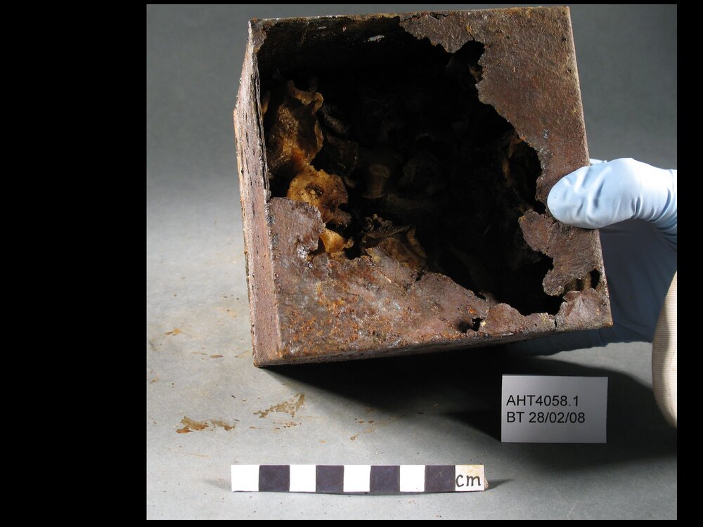 Before Treatment image - Corroded tin of mushrooms